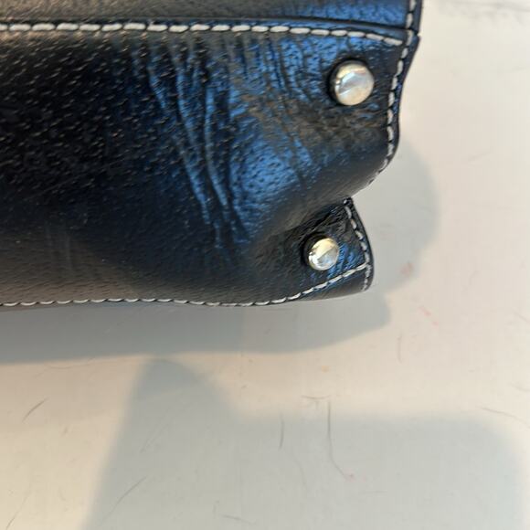 Kate Spade Large Black Pebbled Leather Tote Handbag Purse See Video - Picture 7 of 16